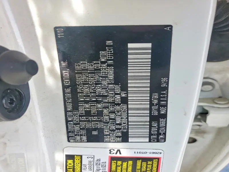 2011 TOYOTA VENZA FWD V6  