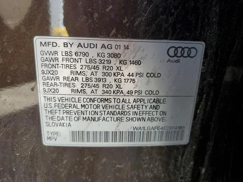 2014 AUDI Q7 PREMIUM PLUS  