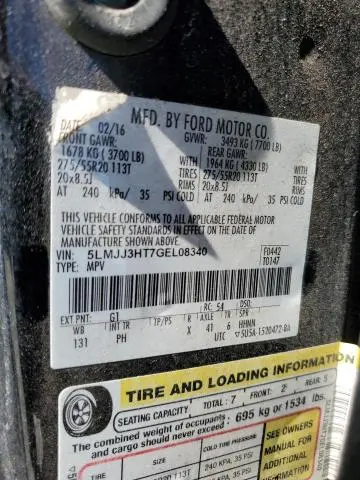 2016 LINCOLN NAVIGATOR L SELECT  