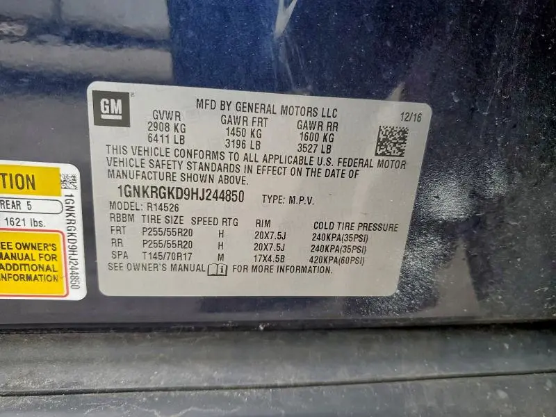 2017 CHEVROLET TRAVERSE LT  