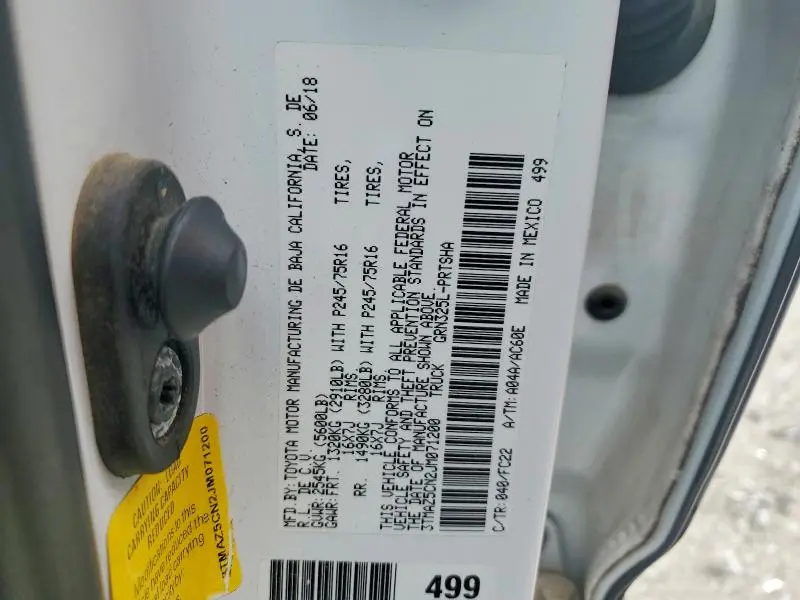 2018 TOYOTA TACOMA DOUBLE CAB  