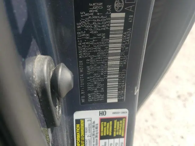 2016 TOYOTA COROLLA L  