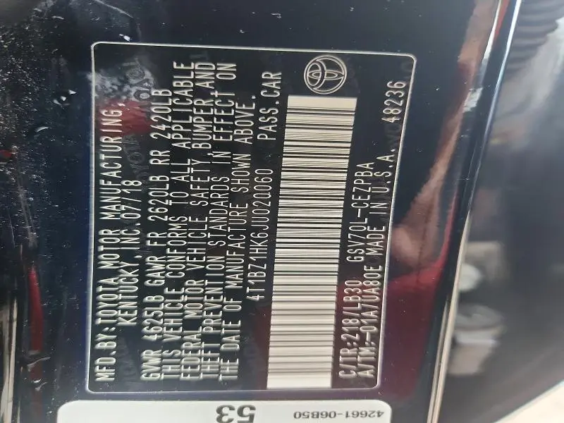 2018 TOYOTA CAMRY XSE V6  