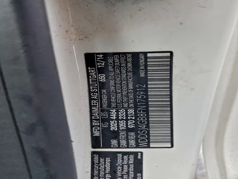 2015 MERCEDES-BENZ CLA 250 4MATIC  