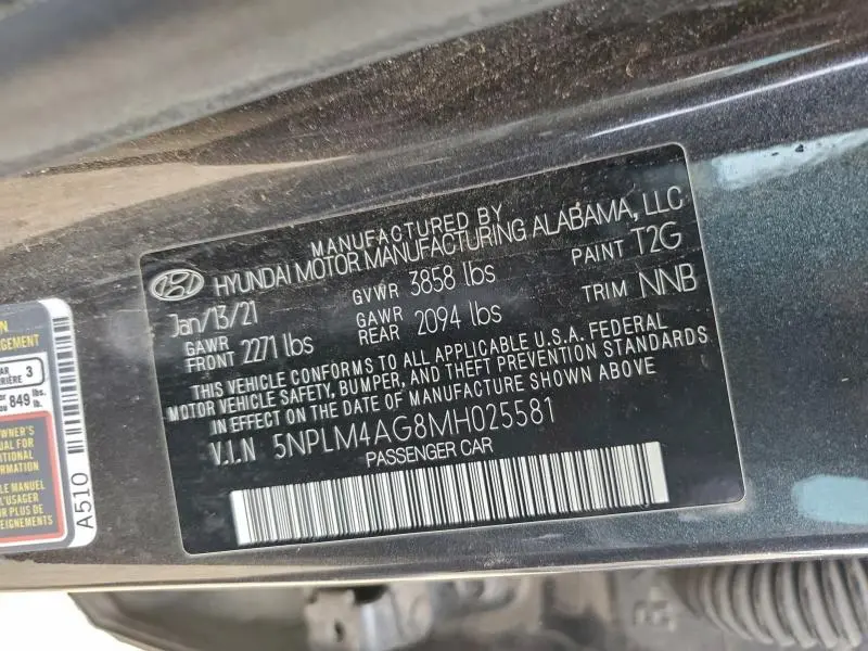 2021 HYUNDAI ELANTRA SEL  