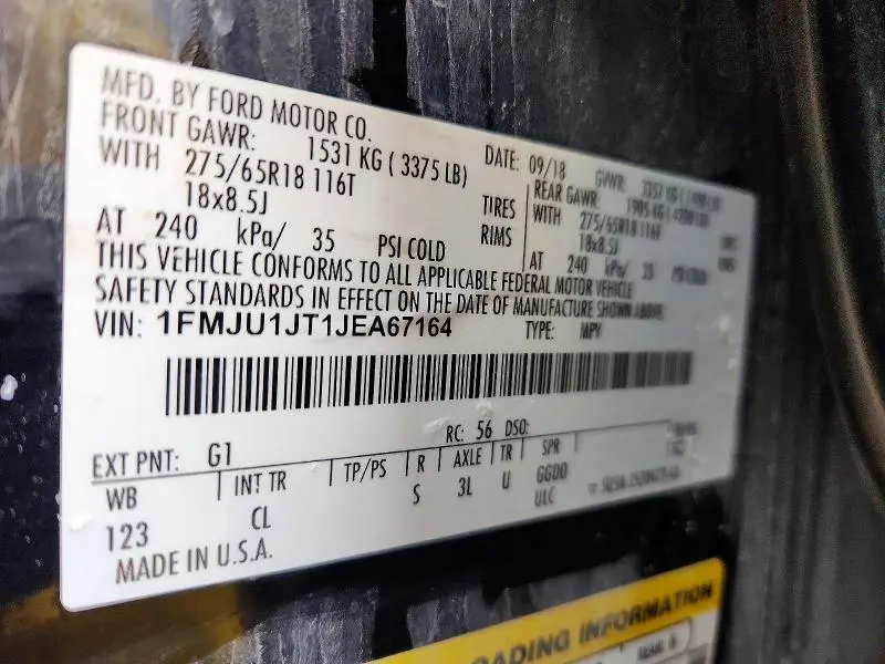 2018 FORD EXPEDITION XLT  