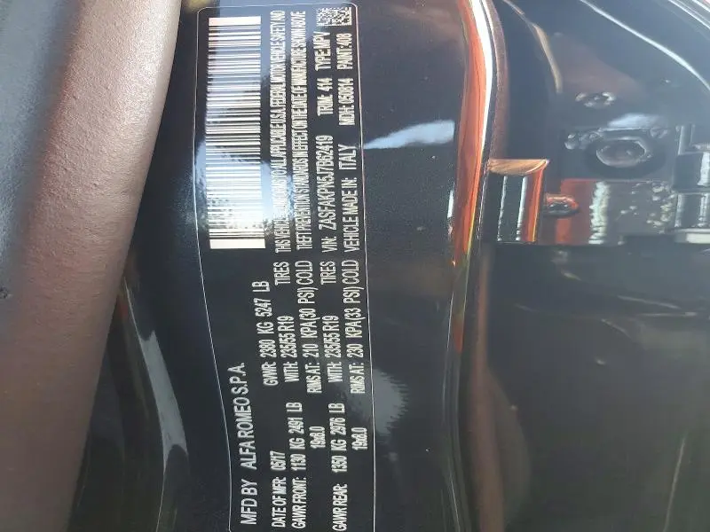 2018 ALFA ROMEO STELVIO SPORT  