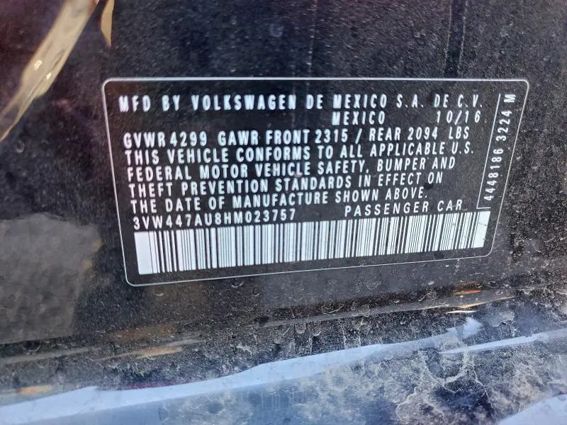 2017 VOLKSWAGEN GTI S/SE  