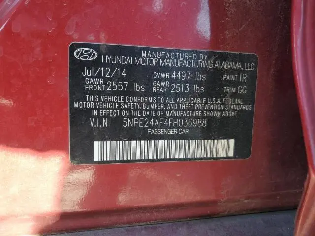 2015 HYUNDAI SONATA SE  