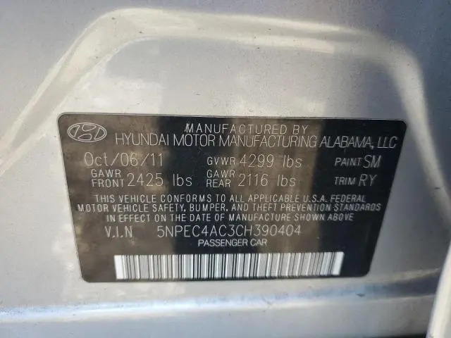 2012 HYUNDAI SONATA SE  