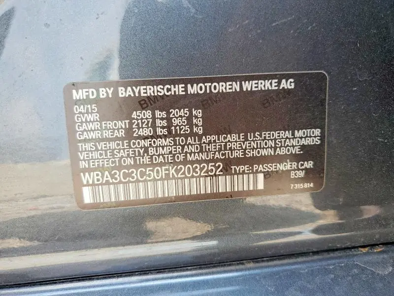 2015 BMW 320 I XDRIVE  