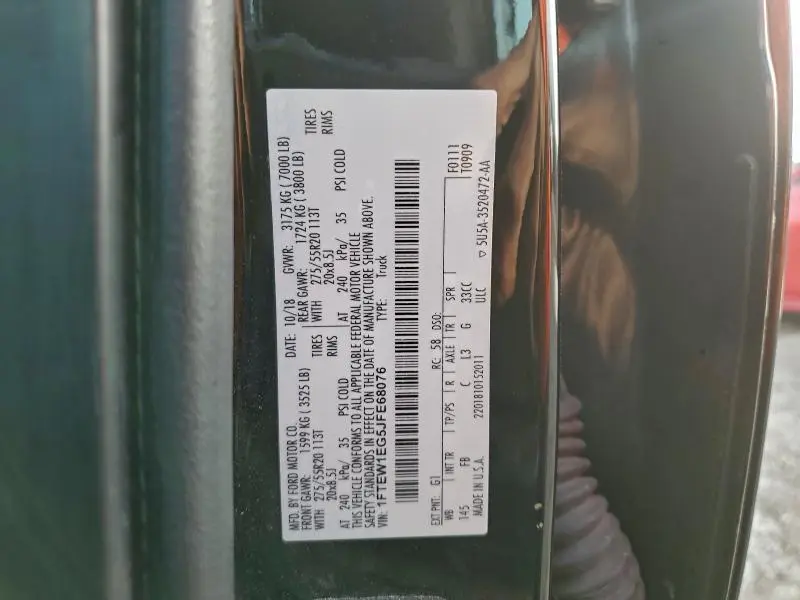 2018 FORD F150 SUPERCREW  