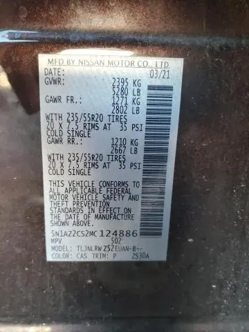 2021 NISSAN MURANO SL