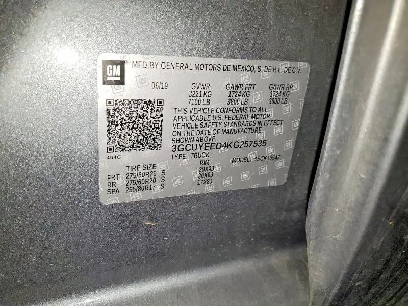 2019 CHEVROLET SILVERADO K1500 RST  