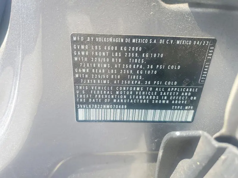 2022 VOLKSWAGEN TAOS SE IQ DRIVE  