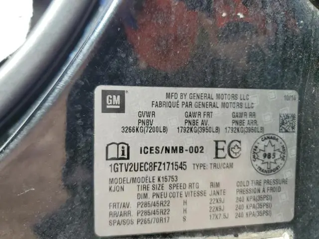 2015 GMC SIERRA K1500 SLE  