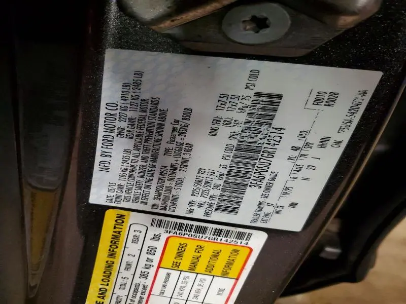 2016 FORD FUSION TITANIUM PHEV  