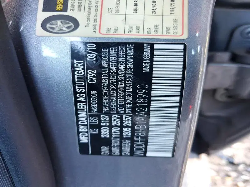 2010 MERCEDES-BENZ E 350 4MATIC  