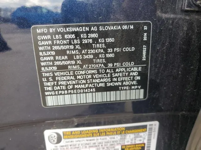 2014 VOLKSWAGEN TOUAREG V6 TDI  