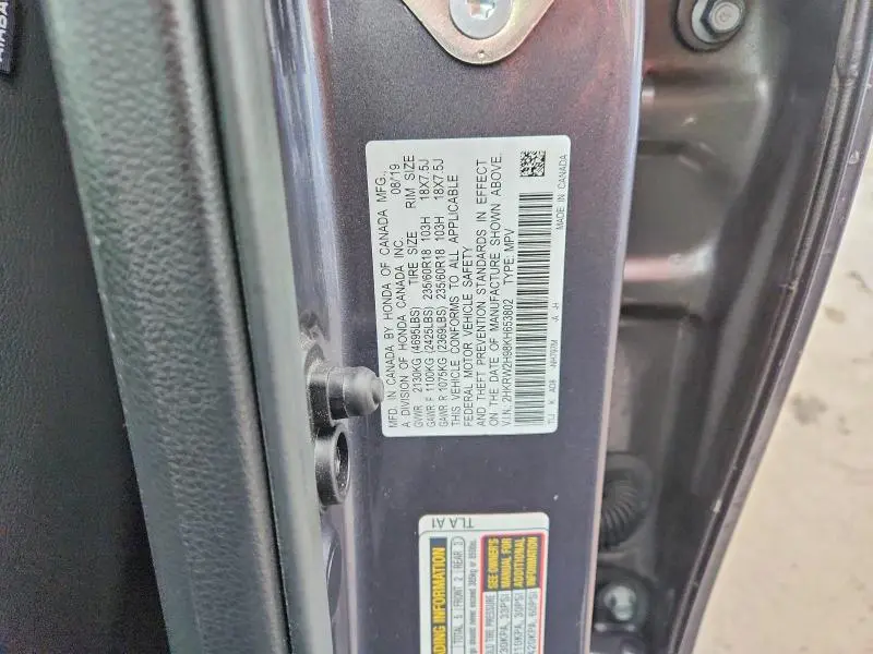 2019 HONDA CR-V TOURING  