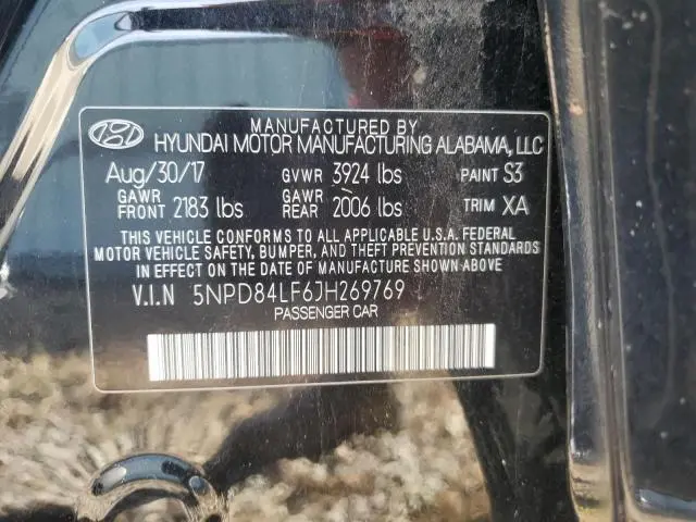 2018 HYUNDAI ELANTRA SEL  