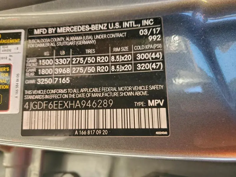 2017 MERCEDES-BENZ GLS 450 4MATIC  