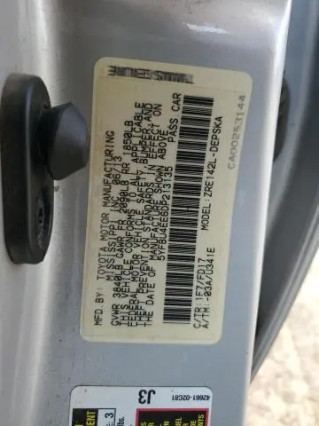 2013 TOYOTA COROLLA BASE  