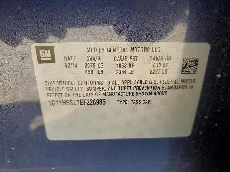 2014 CHEVROLET MALIBU LTZ  