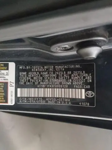 2015 TOYOTA CAMRY LE