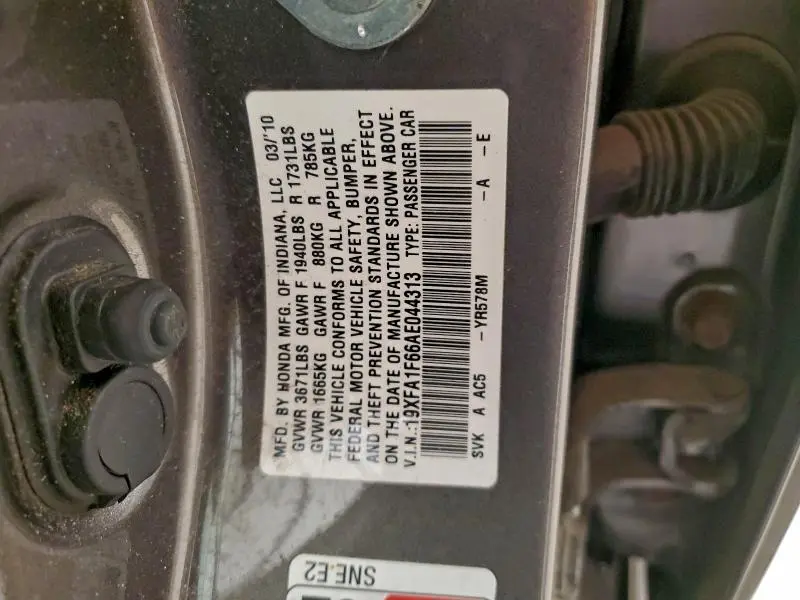 2010 HONDA CIVIC LX-S  