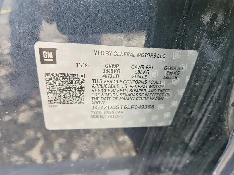 2020 CHEVROLET MALIBU LT  