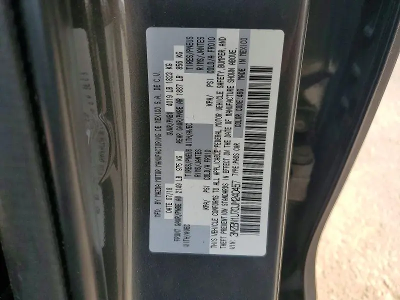 2018 MAZDA 3 SPORT  