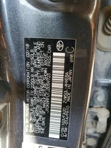 2018 TOYOTA PRIUS   