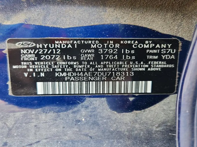 2013 HYUNDAI ELANTRA GLS  