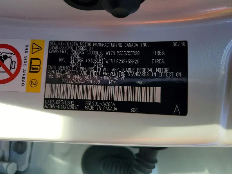 2018 LEXUS RX 350 BASE  