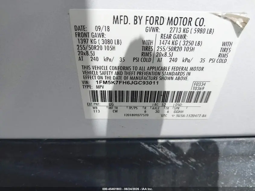 2018 FORD EXPLORER LIMITED