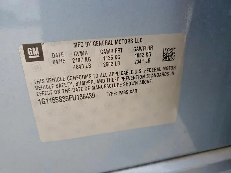 2015 CHEVROLET IMPALA LTZ  