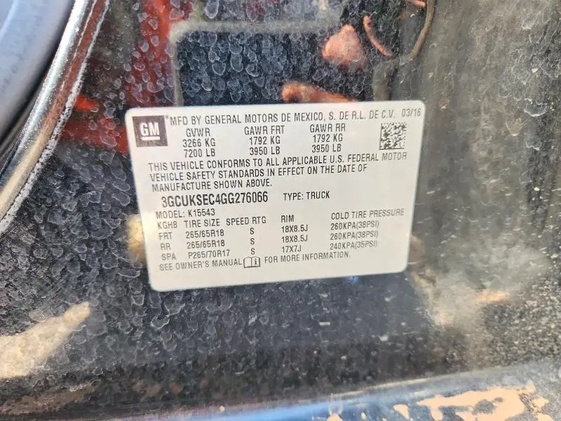 2016 CHEVROLET SILVERADO K1500 LTZ  