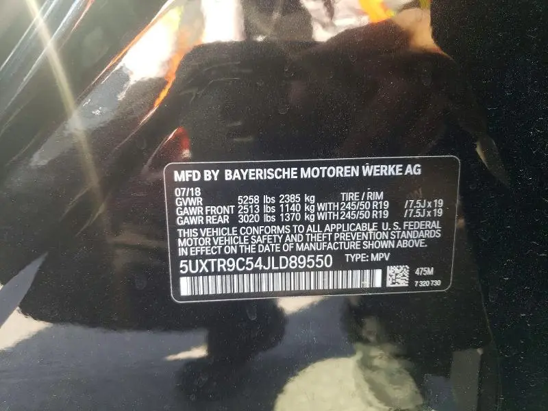 2018 BMW X3 XDRIVE30I  