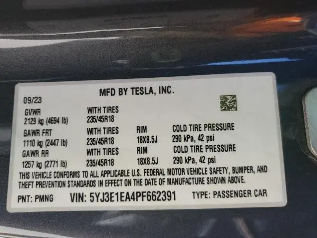 2023 TESLA MODEL 3   