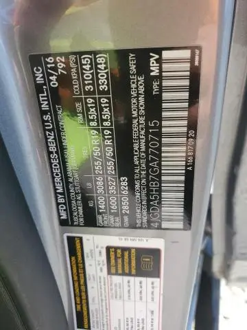 2016 MERCEDES-BENZ GLE 350 4MATIC  