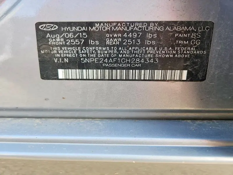 2016 HYUNDAI SONATA SE  
