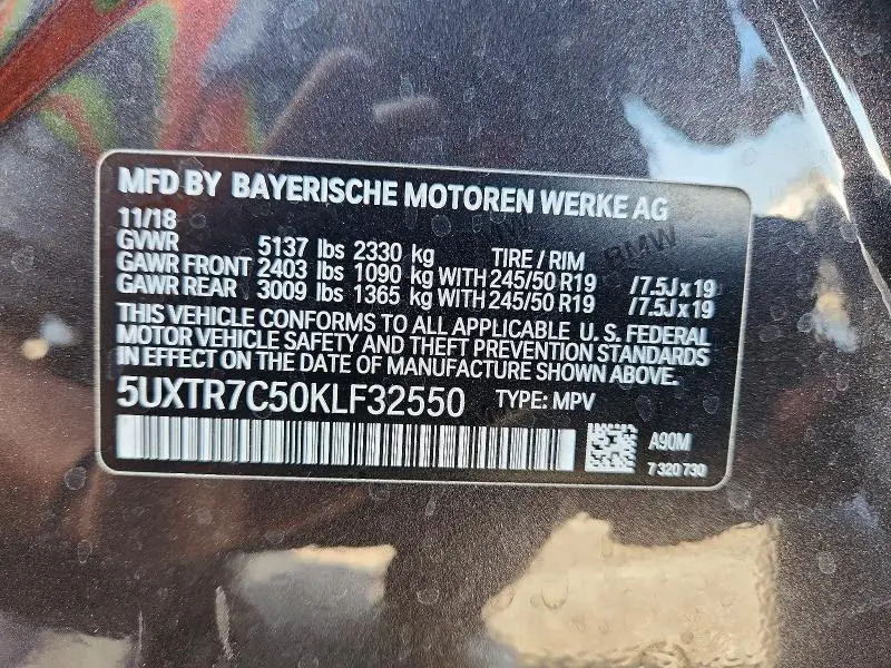 2019 BMW X3 SDRIVE30I  