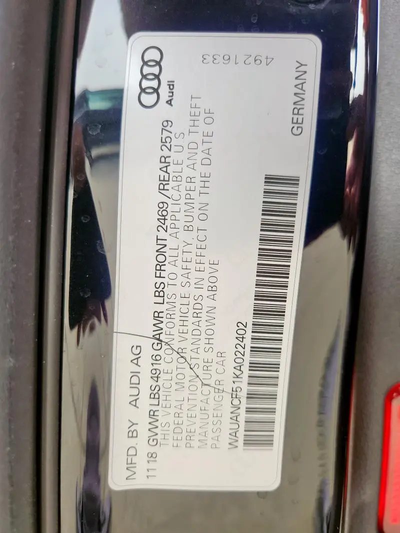 2019 AUDI A5 PREMIUM  