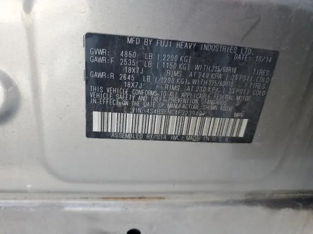 2015 SUBARU OUTBACK 3.6R LIMITED  