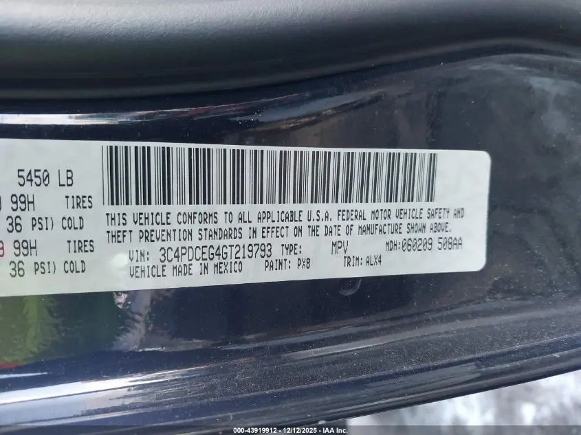 2016 DODGE JOURNEY R/T