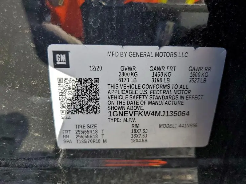 2021 CHEVROLET TRAVERSE LS  