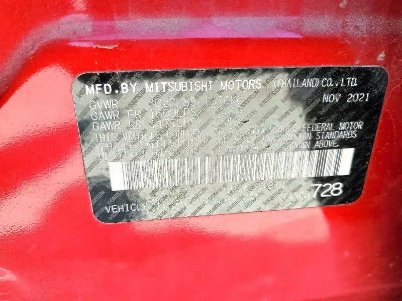 2022 MITSUBISHI MIRAGE ES  