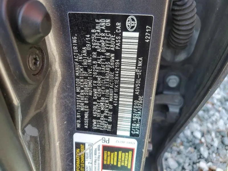 2014 TOYOTA CAMRY LE  