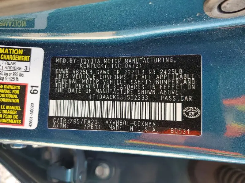 2025 TOYOTA CAMRY LE  
